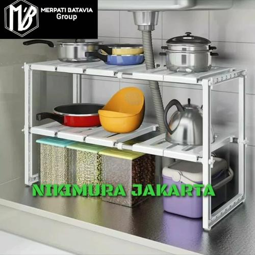 Foto Produk Kitchen Rack Portable Stainless Rak Dapur untuk Panci 2 Susun dari NIKIMURA JAKARTA
