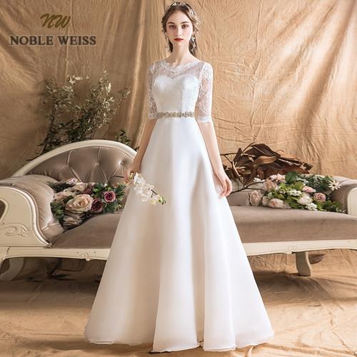 Jual wedding dresses organza a-line 