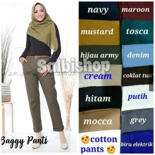 Gambar Celana baggy pants basic polos STD - XL - XXL dari salbishop undefined Tokopedia