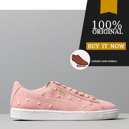 puma suede pearl studs