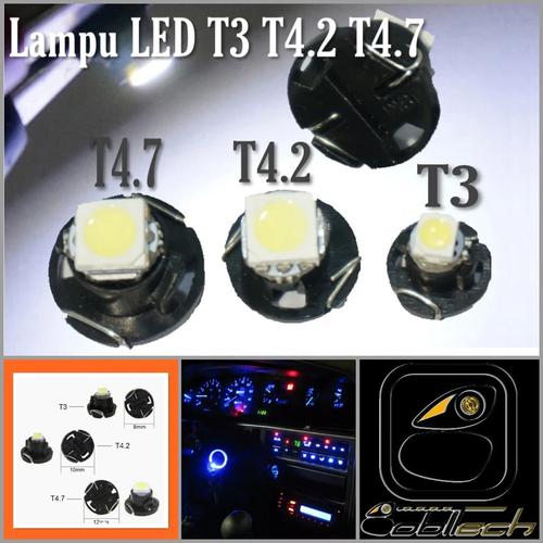 Foto Produk Lampu SpeedoMeter Dashboard Panel AC Mobil Led T3 T4.2 T4.7 - Kuning, T47 dari BoblTech_Farah