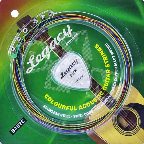 Foto Produk Senar Gitar Warna Akustik Strings Legacy B407C Colourful Guitar String dari Buy2fun