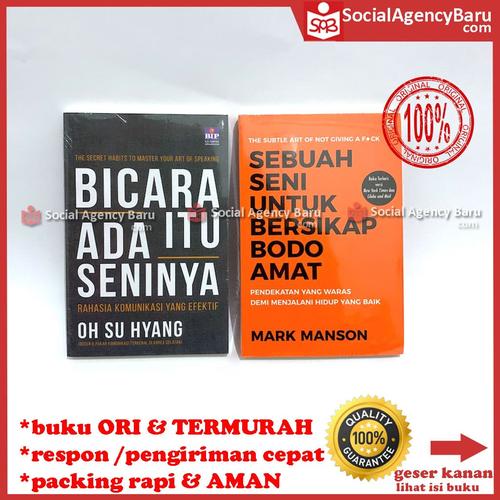 Foto Produk Paket Sebuah Seni Untuk Bersikap Bodo Amat Dan Bicara Itu Ada Seninya dari Social Agency Baru