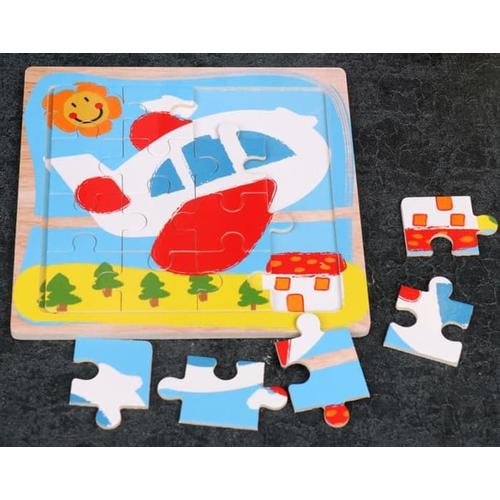Foto Produk Mainan Edukatif / Puzzle Kayu / Jigsaw Puzzle 16 Pcs Kecil dari Gober House88