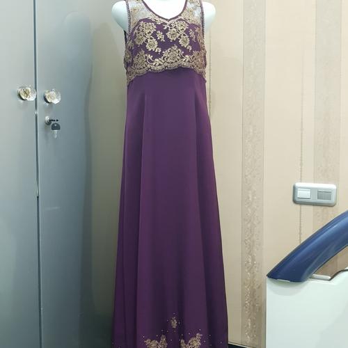 purple gold dress