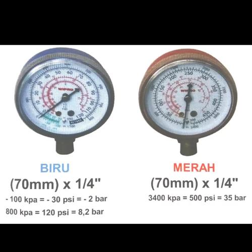 Jual Freon Pressure Gauge - Manometer Freon Biru 800 Kpa - Wipro ...