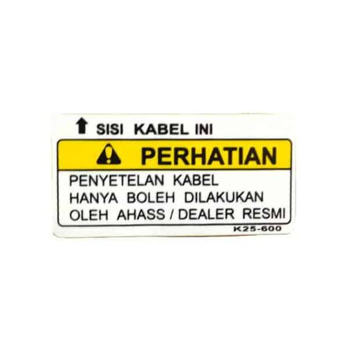 Gambar Label CBS Caution 87514K25600 dari Honda Cengkareng undefined Tokopedia