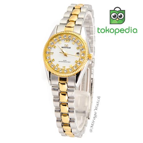Foto Produk Jam Mirage Original Wanita Permata RX 1580L Kombinasi Silver-Gold pP dari Mirage Watch
