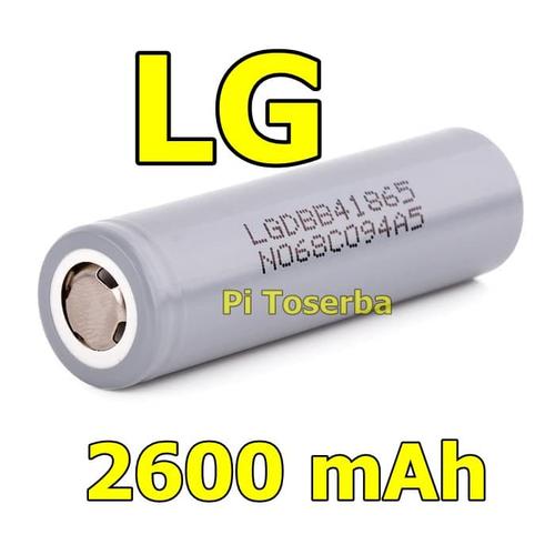Foto Produk Baterai 18650 Ex Original LG SAMSUNG 2600 MAh Full Charged 3.7v 4.2v dari Pi Toserba