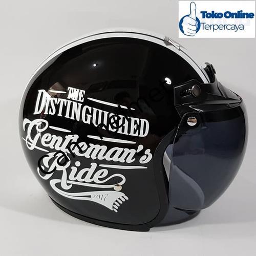Gambar helm Bogo Gentlement Black Gloss + kaca AVA Original Bukan cargloss dari Boss helm Jakarta Utara Tokopedia