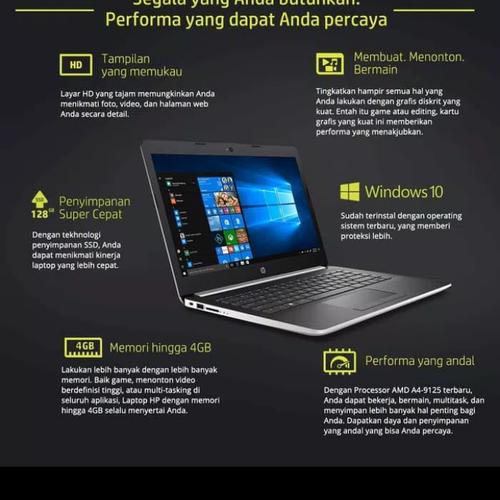 Gambar Hp 14 CM0091AU AMD A4 9125 Windows 10 dari sosok store undefined Tokopedia