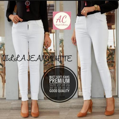 Jual Qilla jeans white pants by AC 