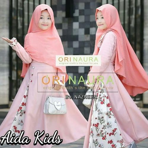 Foto Produk Baju Muslim Anak Perempuan / Baju Gamis Set anak Murah Aida dari B.O.M baju online murah