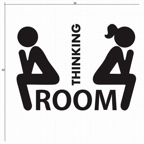 Jual Cutting Sticker Toilet Thinking Room Stiker Pintu Cafe Rumah ...