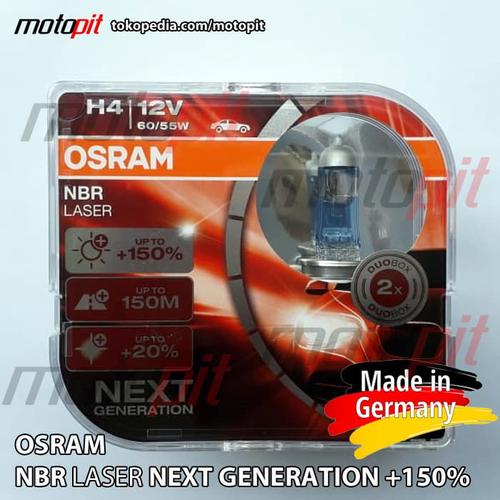Foto Produk OSRAM NBR Laser Night Breaker Next Generation H4 60/55W Terang + 150% dari Motopit