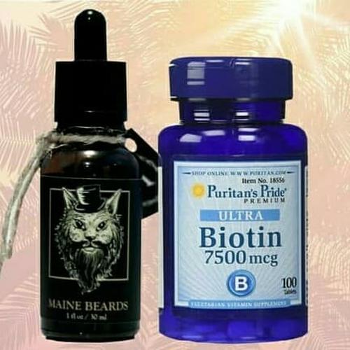 Foto Produk Paket Maine Beards Serum dan Biotin 7500mcg 100 Butir dari Maine Beards