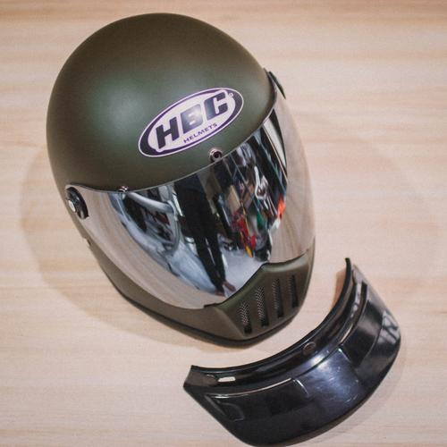 Jual Helm Cakil HBC Visor Chrome Hijau 