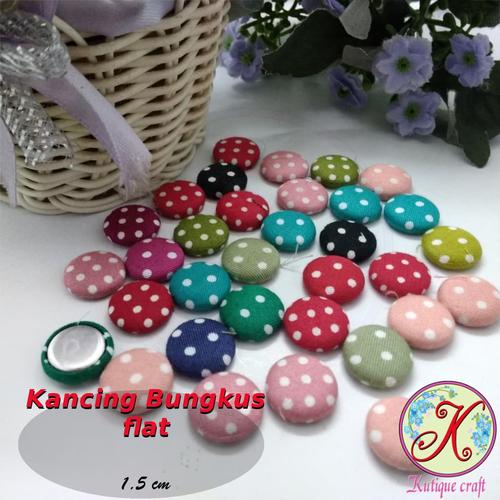 Foto Produk Kancing Bungkus Flat 1,5cm Polka per gross dari Kutique Craft
