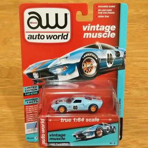 Foto Produk Diecast Auto World Vintage Muscle Ford GT40 GT 40 LM Gulf Le Mans Ori dari Hotwheels_bali