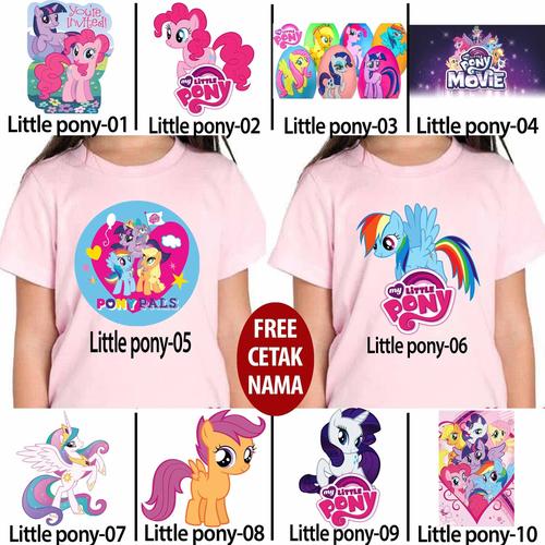 Foto Produk Baju / Kaos LITTLE PONY BANYAK MOTIF (FREE TULISAN/NAMA) dari uno merch