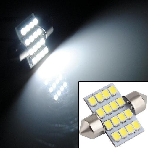 Foto Produk Lampu LED Interior Kabin Plafon Mobil Putih Terang 31mm Festoon 16 SMD dari lbagstore