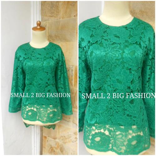 Foto Produk kebaya hijau / kebaya brokat jumbo / kebaya modern xxl xxxl 4L 5L dari Small 2 Big Fashion