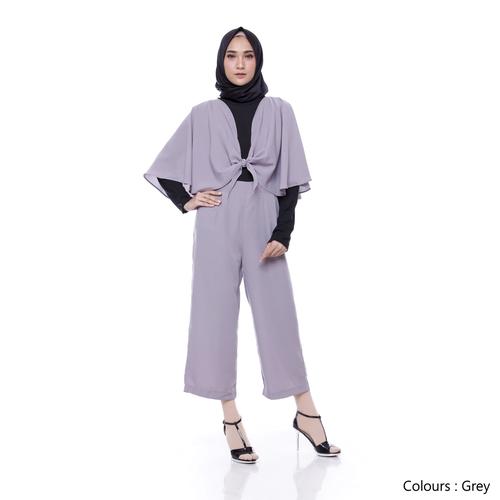 Foto Produk Cape Jumpsuit - Dark Grey dari Tazkia Hijab Store