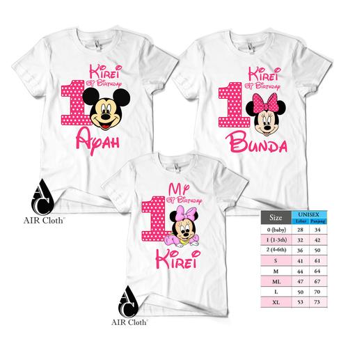 Kaos keluarga Mickey Mouse 3PCS 