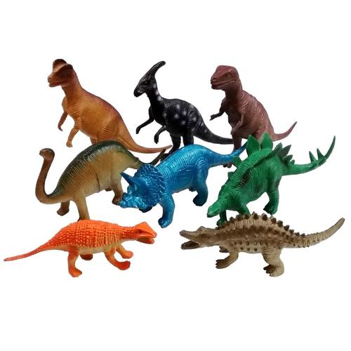 Foto Produk Set 8pcs Dinosaurus Karet Besar Mainan Miniatur Dino World dari Grandia Shop