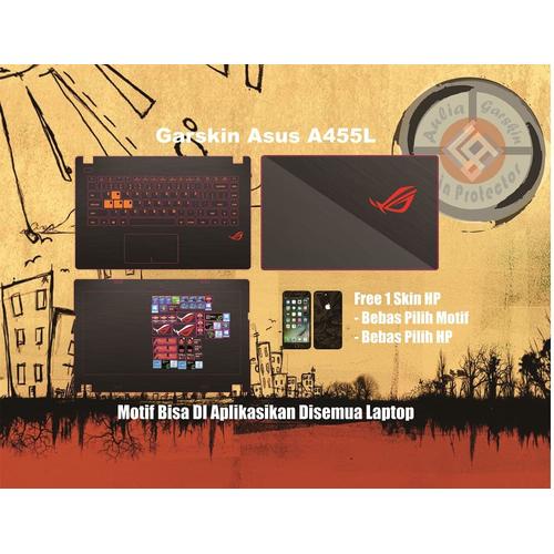 Jual Garskin Laptop Full Body Asus A455L motif Rog Free Custom motif