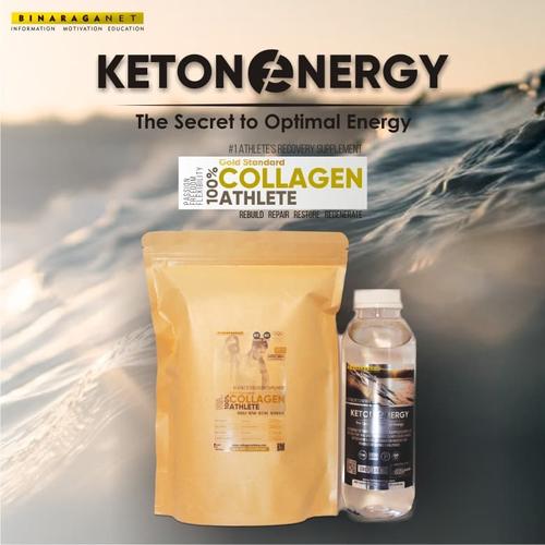 Gambar Paket Ketone Energy 16oz + Collagen Athlete 1.04Lbs dari BinaragaNet Jakarta Barat Tokopedia
