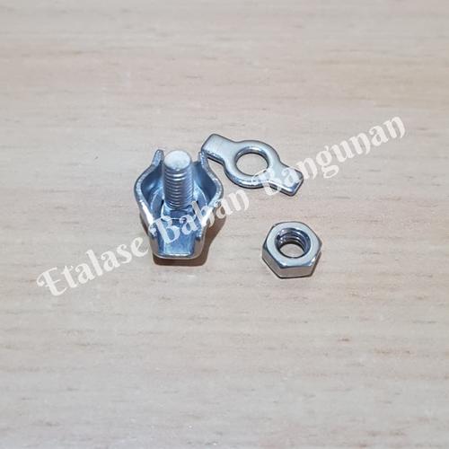 Foto Produk Klem Seling Wire Rope M3 Stainless Cable Simple Clamp Tali Kawat Baja dari Etalase Bahan Bangunan