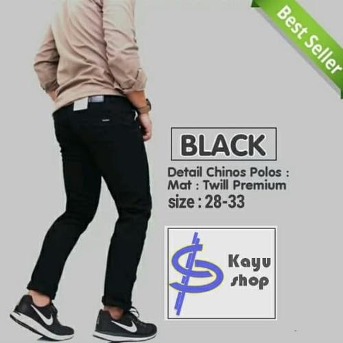 Foto Produk Celana Chino Pria Skinny Hitam - Hitam, 28 dari kayu shop