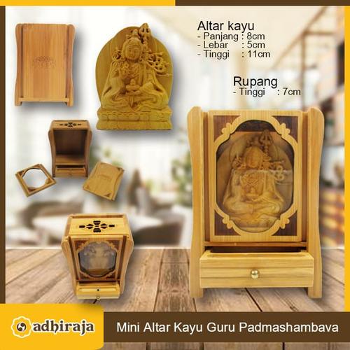 Jual Mini Altar Rupang Patung Guru Rinpoche Padmashambava Kayu ...