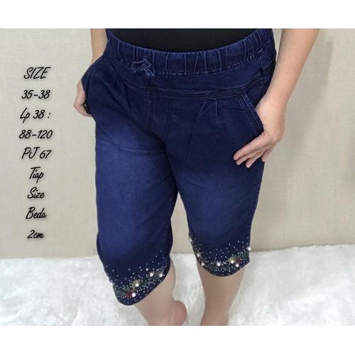 Jual Celana Jeans Mutiara 7/8 Big Size 