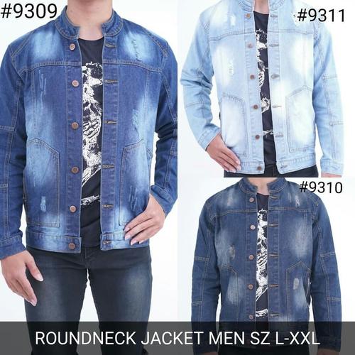 JACKET JEANS PRIA ROUNDNECK JACKET MEN 