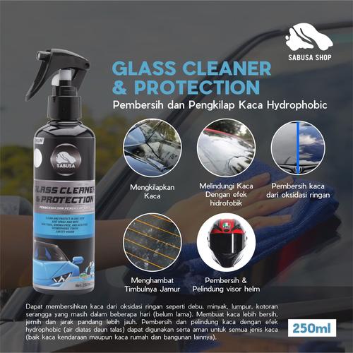 Foto Produk Glass Cleaner Water Repellent Pelapis Kaca Mobil Efek Daun Talas 250ml dari Sabusa shop