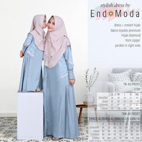Foto Produk GAMIS ENDOMODA SARIMBIT TB 45 FROST - Biru Muda, 2-4 dari assalam busana