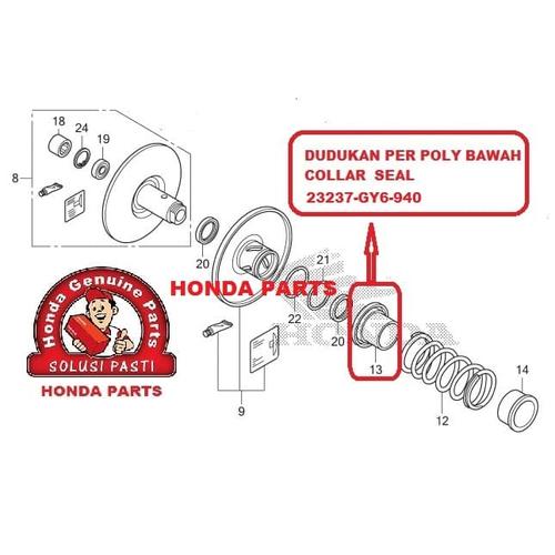 Foto Produk DUDUKAN PER POLY COLLAR SEAL VARIO CARB. BEAT ESP BEAT POP VARIO ESP dari Honda Parts