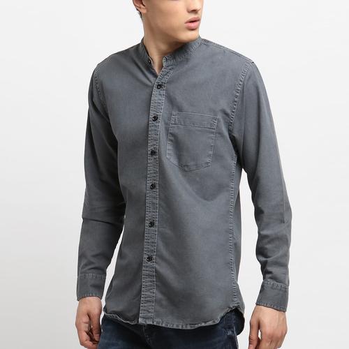 Foto Produk VENGOZ Kemeja Denim Pria - Grey LS - Abu-abu, L dari VENGOZ