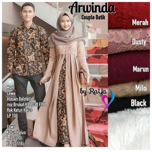 Jual COUPLE DRESS BATIK SARWENDAH MURAH 