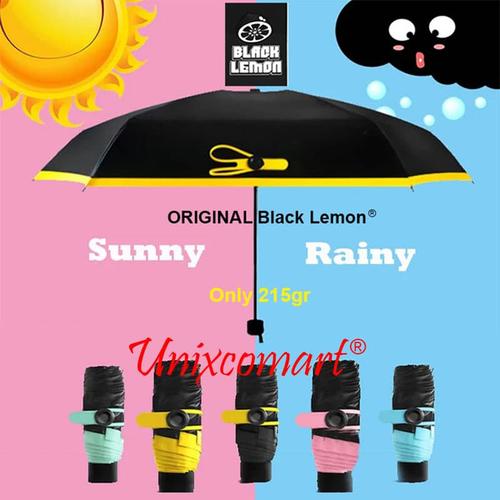 Gambar Mini Pocket Umbrella / Payung Lipat Super Mini / Black Lemon dari Unixcomart undefined Tokopedia