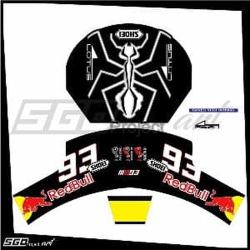 Foto Produk Sticker Decal Helm Fullface Black Ant Redbull dari IsurGD STORE