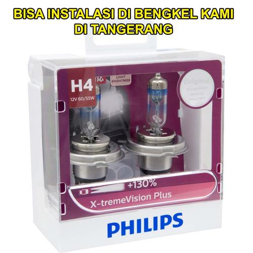 Foto Produk Lampu Mobil Philips XTREME VISION PLUS H4 12V +130% Made in Poland dari Bohlam HID
