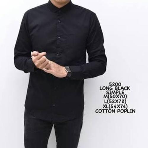 Foto Produk kemeja pria hitam s m l dari anggalstoree