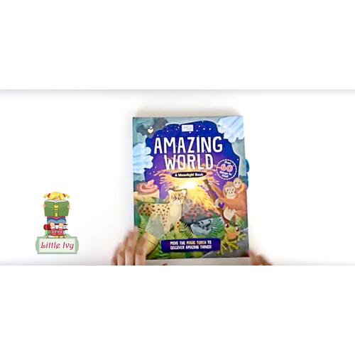 Foto Produk A Moonlight Book : Amazing World. Torch light book. Buku anak import dari Little Ivy