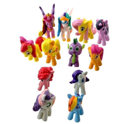 Foto Produk Set My Little Pony Action Figure / Pajangan mainan kuda 4 cm 12 pcs dari Grandia Shop