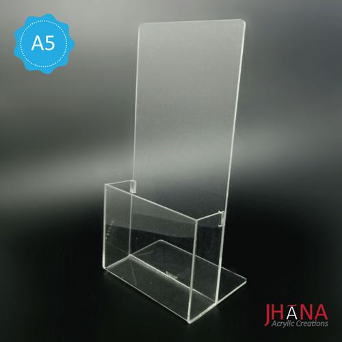 Gambar tempat brosur akrilik/acrylic murah uk A5 TB24 dari Jhana Acrylic Kab. Tangerang Tokopedia