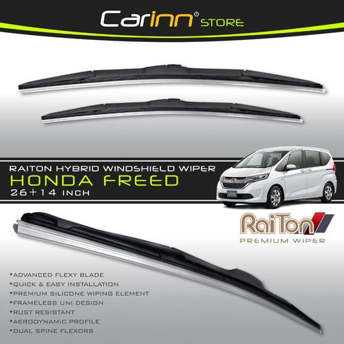 Foto Produk Raiton Sepasang Wiper Hybrid Kaca Depan Mobil Honda Freed 26"&14" dari Carinn Store