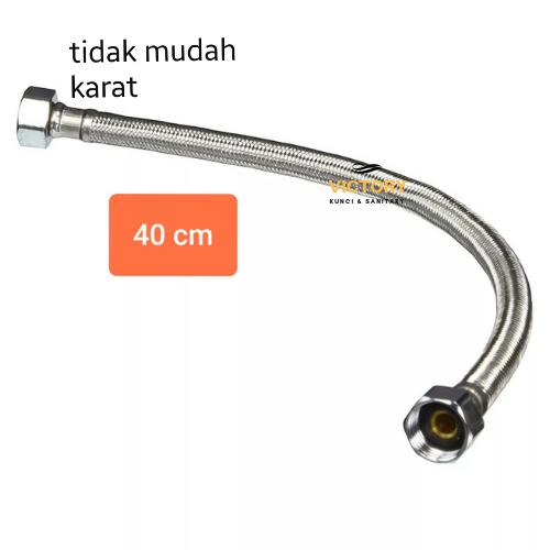 Foto Produk Selang anyam flexibel 40cm / Flexible / Wastafel / Closet / Fleksibel dari Victory Sanitary dan Kunci